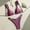 Purple, variant on Swimsuit Women Bikinis Sexy Swim Suit Thong Set Triangle Green Womens Swimsuits