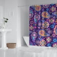 thumbnail image 2 of Purple Paisley and Floral Pattern Shower Curtain 72"x84" ,Bathroom Decorative Shower Curtains Set with 12 Hooks,Modern Waterproof Washable Shower Curtain, 2 of 6