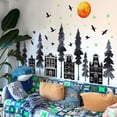 thumbnail image 6 of Black tree decals, forest tree stickers, buildings, house wall stickers Peel and Stick Wall Art Decals for Bedroom Living Room Offices Home Decoration, 6 of 11