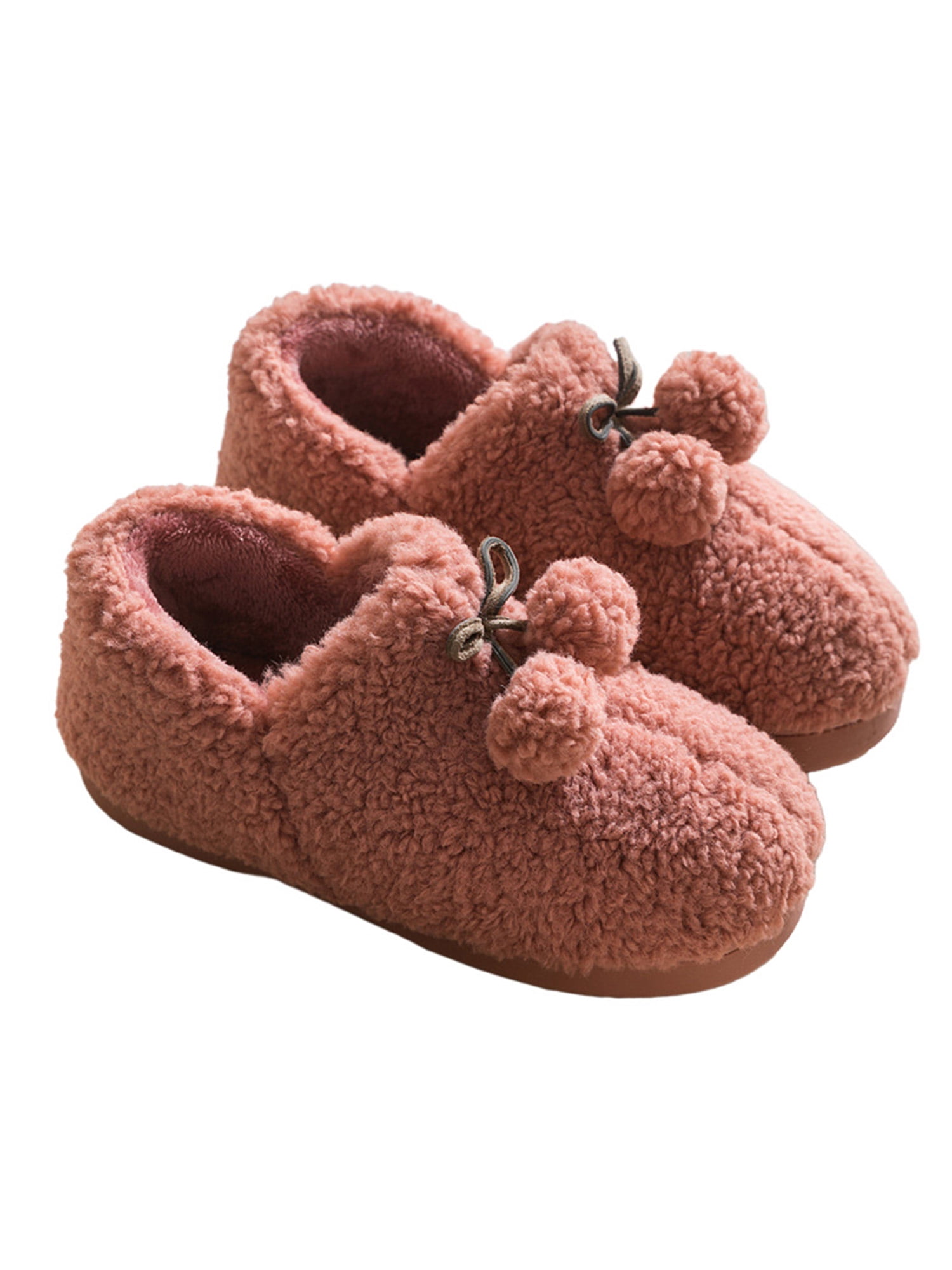 Woobling Womens Warm Plush Slipper Boots Cozy Indoor Outdoor Home Shoes Size 3-10, Women's, Size: 9/10