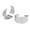 Silver, variant on Chunky Hoop Earrings Large Thick U/C Shape Geometric Dangle Drop Earrings Fake Huggie for Women