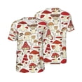 thumbnail image 3 of Daiia Cartoon Mushrooms Mens Baseball Jersey Button Down Shirts Short Sleeve Sports Uniforms-X-Large, 3 of 9
