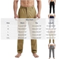 thumbnail image 4 of Timoontee Men Button Front Elastic Back Waist Straight Slim Quick Dry Chino Pants Deep Side Pockets Wrinkle Resistant Office Commute Sightseeing Daily Trousers L, 4 of 10