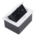 thumbnail image 4 of DEWIN Enchufe De Escritorio Integrado, 2500W Enchufe De Escritorio Integrado EU 2Pin 2 USB Toma De Corriente Oculta Impermeable AC250V 16A, 4 of 8