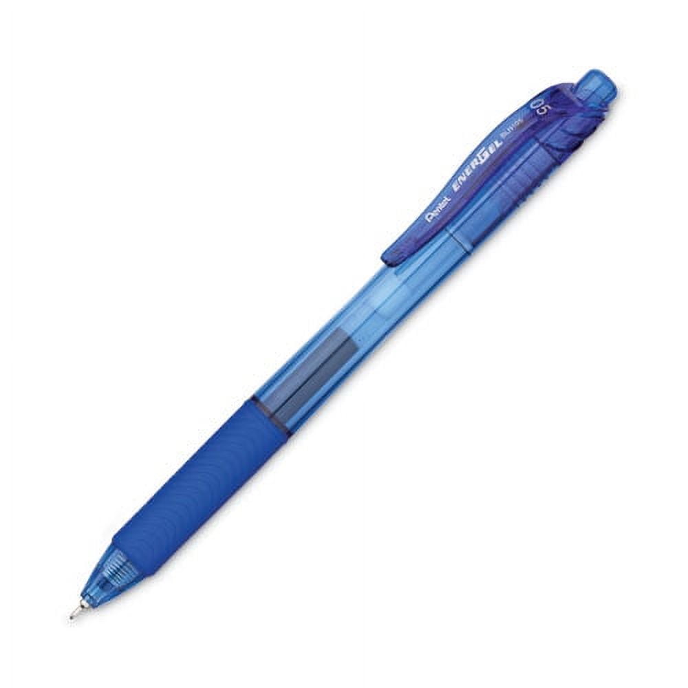 Energel-X Gel Pen, Retractable, Fine 0.5 Mm Needle Tip, Blue Ink, Blue Barrel, Dozen | Bundle of 5 Dozen