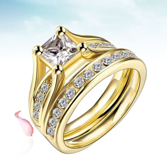 unbranded Anillo De Dorado Para Con Estilo Único Y Atractivo