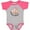 Heather and Hot Pink, variant on Inktastic Baseball Princess Tiara Girls Baby Bodysuit