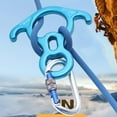thumbnail image 1 of Dispositivo de seguro shamjiam 50kN 11000 Lbf 8 descensores aleación de aluminio alta resistencia cuerda Azul descensor, 1 of 8