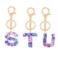 thumbnail image 3 of Dress Choice Alphabet Initial Letters Keychain Epoxy Initial Letter Charm Keychain For Women 26 Initial Letter A-Z Initial English Charm Key Ring For Women Girl Birthday Gifts, 3 of 8