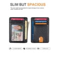 thumbnail image 3 of Luxtrada Leather Minimalist Wallet for Men & Women RFID Front Pocket Leather Card Holder Wallets (Texture Black), 3 of 8