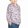 thumbnail image 2 of Kids Zip Up Hoodie for Boys Girls Toddler - Funny Cute Alpaca Cactus Pink Lightweight Long Sleeve 4T Boys Girl Clothes, Sun Protection Windproof Jackets Hoodie Sweatshirt, 2 of 7