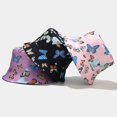 thumbnail image 4 of Chapeau de Pêcheur Imprimé Papillon Été Coton Réversible Chapeau de Soleil Extérieur, 4 of 8