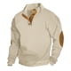 thumbnail image 1 of pstuiky Camisas casuales de manga larga para hombre, Suéter de hombre con botones, color liso, cuello alto, mangas largas y cuadrados pequeños Tops casuales para hombres xl, 1 of 7