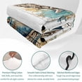 thumbnail image 4 of Twin XL Quilt Set 68''x98'', Nautical Coastal Lightweight Bedspread Coverlet with 2 Pillow Shams, Summer Sea Starfish Conch Vintage Wooden Gray Breathable All Season Quilt Bedding for Dorm/Guest Room, 4 of 9