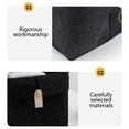 thumbnail image 5 of Square Storage Basket, Fabric Storage Box, Felt Material, Desktop Organizer for Snacks and Sundries, Home Workspace Supply Caddy, Black, by FAJHHA, 5 of 6