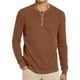 thumbnail image 1 of Blusa de hombre Tops de verano de manga larga Camisetas Henley Camiseta lisa para hombre Camiseta básica con cuello redondo de ajuste regular, 1 of 5