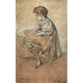 thumbnail image 2 of Whistler, James McNeill 17x24 Gold Ornate Wood Framed with Double Matting Museum Art Print Titled - Baby Leyland 1872, 2 of 4