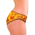 thumbnail image 3 of Merise Womens Sexy Silk Satin Bikini With Different Types Of Color & Lace Combination ! (Dark Grey Lace- Orange- Large), 3 of 6
