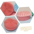 thumbnail image 3 of 3pcs Sensory Tactile Brush Kids Tools Baby Sensory Brush Cleaning Scrubber Silicone Body Scrubber Infant Hair Brush Bathing Supply Pink Child Silica Gel Scalp Hairdressing Tool, 3 of 5
