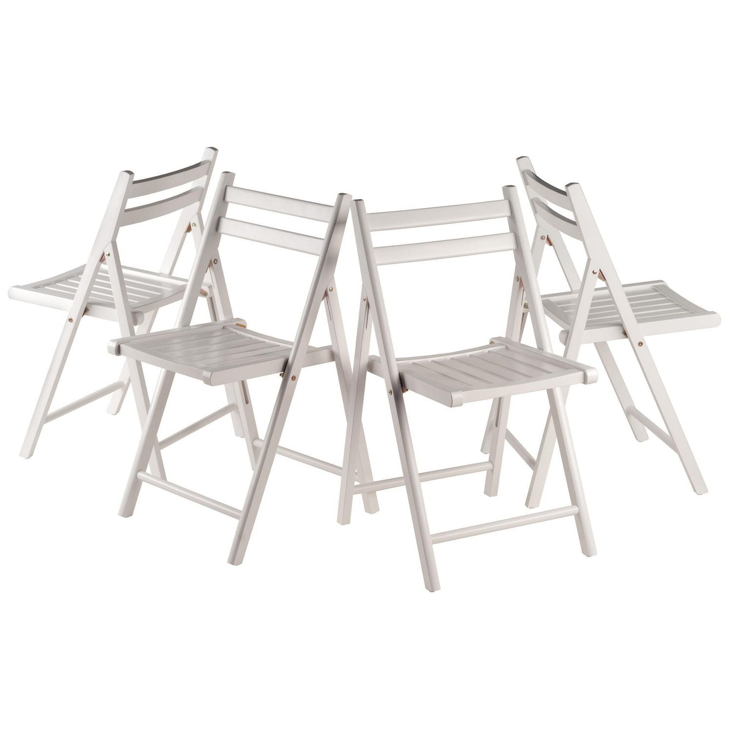 Ensemble de chaises pliantes Robin 4 pièces Blanc