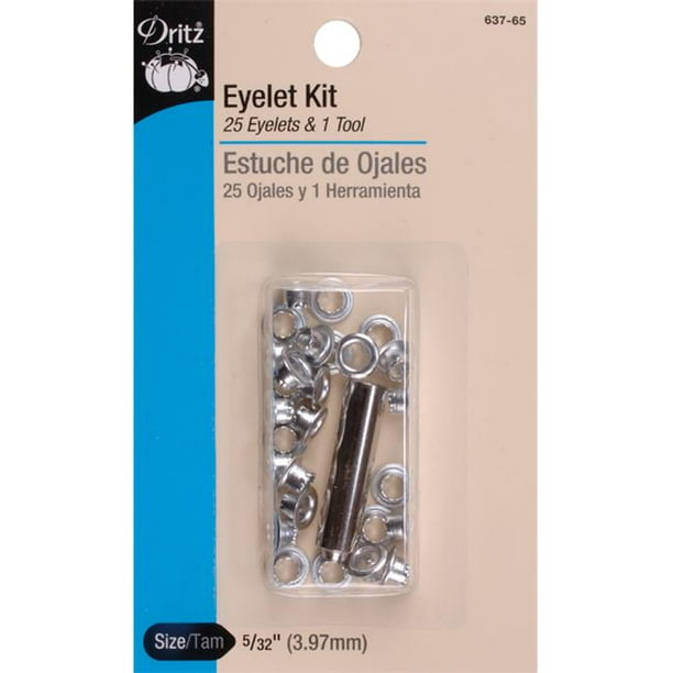 Dritz Eyelet Kit W/Tools 25/PkgNickel