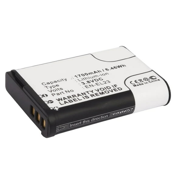 Batteries N Accessories BNA-WB-L9035 Digital Camera Battery - Li-ion, 3.8V, 1700mAh, Ultra High Capacity - Replacement for Nikon EN-EL23 Battery