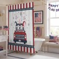 thumbnail image 5 of Independence Day Shower Curtain, 36" x 72", USA Land of Love Car Waterproof Bathroom Curtain Washable Shower Curtain Set with 12 Hooks, 5 of 9