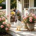 thumbnail image 4 of Nkmbld Porch Goose Clothes Rustics Twin Tail Wigs Goose Costume Outfits for Outdoor Patio Yard Decor, Porch Goose Decoration for Cement Plastic Goose Statue, 4 of 8