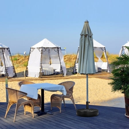 20 Round 23l Water Filled Umbrella Base Stand Self Filled Patio Furniture Walmart Canada