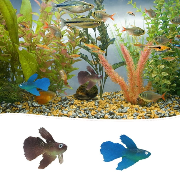 Maytalsory Impeccable Decoration Luminous Simulation Fake Fish For  Landscaping Aquarium Soft Small Fake Fish red 1Set