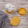 6PCS Hot Sale PU Leather Marble Coaster Drink Coffee Cup Mat Easy To