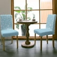 thumbnail image 3 of Chair Covers for Dining Room Set of 8,Snowy Snowflakes Christmas Season Stretch Seat Protector Removable Washable Chairs Slipcovers for Kitchen Banquet Wedding Hotel,Black White, 3 of 6
