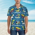 thumbnail image 2 of Disketp Hawaiian Shirts For Men,Dinosaur On The Beach Vacation，Coconut Crab Print Mens Casual Short Sleeve Button Down Shirts Beach Shirt, 2 of 7