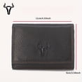 thumbnail image 6 of (Local Warehouse) Men's Trifold Wallet Top Grain Cowhide Wallet for Men Women, 2 ID Windows, 11 Card Slots, 2 Bill Compartments, Large Capacity Credit Card Holder Wallet, Fathers Day Gift for Him, 6 of 6
