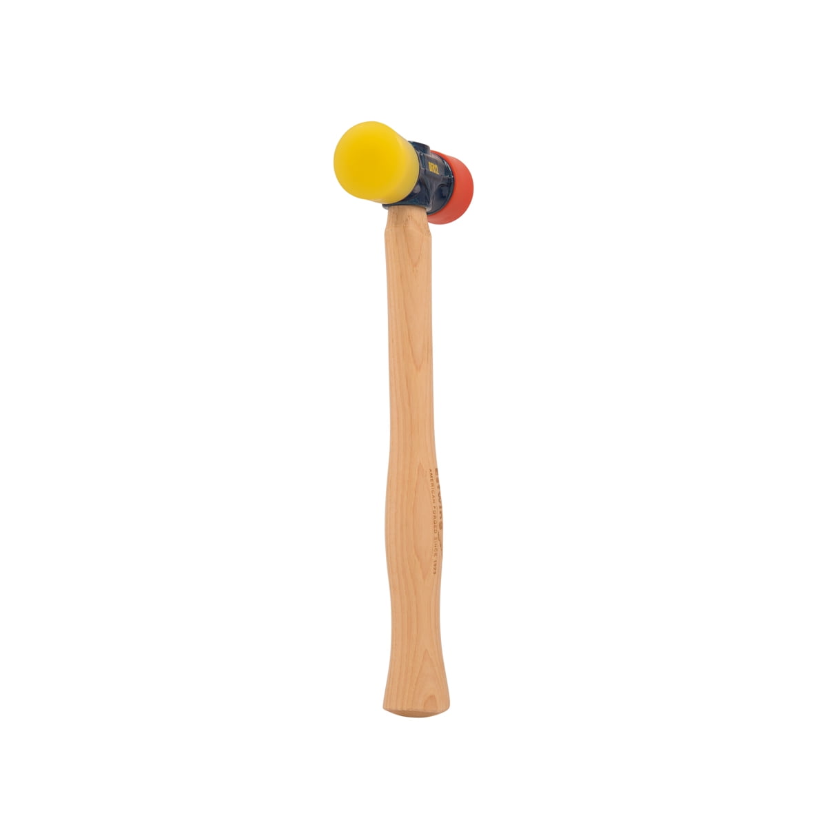 Estwing - DFH-12 Rubber Mallet - 12 oz Double-Face Hammer with Soft/Hard  Tips & Hickory Wood Handle - DFH12,Black Red & Yellow