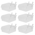 thumbnail image 1 of OFFIGAM 6pcs Pegboard Bins Organiser Board ABS Transparent Construction for Users with Organizational Needs, 1 of 8