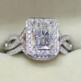 thumbnail image 3 of K-KED Fashion Cubic Zircon Ring 925 Silver Filled Delicate Jewelry Women Wedding Ring Sz 6-10-9, 3 of 6