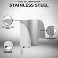 thumbnail image 3 of Rattleware Splash Guard, Stainless Steel, Round, for Knock Box (25505), 3 of 8