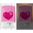 thumbnail image 2 of Caroline's Treasures BB6982CNL Breast Cancer Awareness Ribbon Heart Ceramic Night Light, 6x4x3", multicolor, 2 of 2