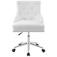 thumbnail image 5 of Pemberly Row Tufted Button Swivel Faux Leather Office Chair in White, 5 of 7