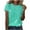 Mint Green A, variant on Womens Tops Short Sleeve T Shirts Crew Neck Basic Tees Tops Lightweight Casual Summer Fashion Trendy Outfits Clothes Green L