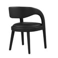 thumbnail image 2 of Pemberly Row 20" Upholstered Faux Leather Dining Chair in Black (Set of 2), 2 of 10