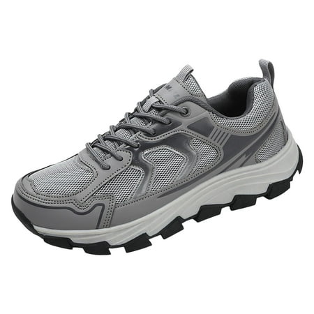 

Vuygyu Men Sports Shoes Fashionable New Pattern Solid Color Mesh Breathable Thick Sole Comfortable And Non Lace Up Thick Sole Mountaineering Shoes Sneaker Slippers for Men Sneaker Boots for Men