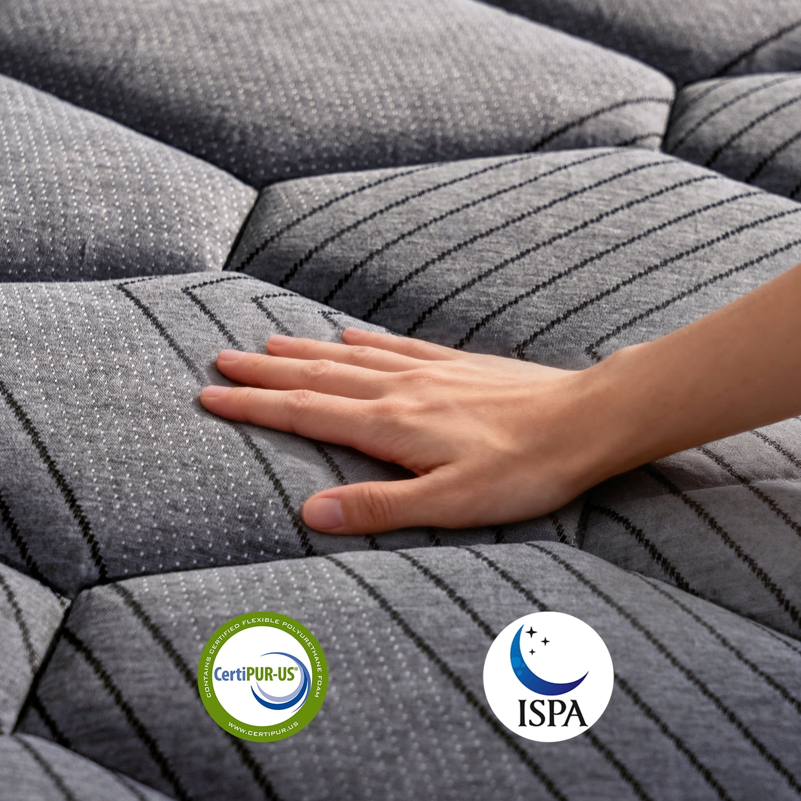 GGUG Adult 12-Inch Antimicrobial Twin Medium Pillow Top Memory Foam Mattresses