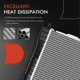 thumbnail image 5 of A-Premium Engine Coolant Radiator Assembly with Transmission Oil Cooler Compatible with Chevrolet Aveo 04-08, Aveo5 & Pontiac Wave & Suzuki Swift, Automatic Transmission, Replace# 96536524, 96536526, 5 of 8