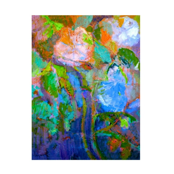 Canvas Wall Art - Dorothy Fagan 'Moonflowermidnight' Wall Art for Living Room, Bedroom, or Office D?cor by Trademark Fine Art - 14 x 19 Inches