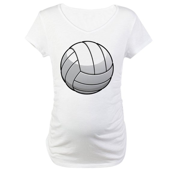 CafePress - Volleyball Gifts Maternity T Shirt - Cotton Maternity T-shirt, Cute & Funny Pregnancy Tee