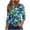 Green Plus Size Blouse for Women_a, variant on CYMMPU Floral Pattern 3/4 Sleeve Round Neck Spring Tops Blouses for Women Dressy Casual Loose Fit Summer Trendy Shirts Tunic Tops Lightweight Basic Tees Hot Pink L