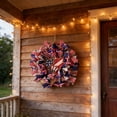 thumbnail image 3 of Fankiway Wreaths for Front Door Summer American Flag Wreath 18in Red White and Blue Wreath independence Day Wreath Memorial Day Wreath for indoor Outdoor Home Holiday D, Home tools on Sales, 3 of 6