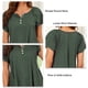 thumbnail image 4 of Top con botones para mujer fácil de combinar Camisa de manga corta para mujer Mangas cortas sueltas Cuello redondo simple Poliéster elegante para vacaciones para cita nocturna ANGGREK Otros, 4 of 6